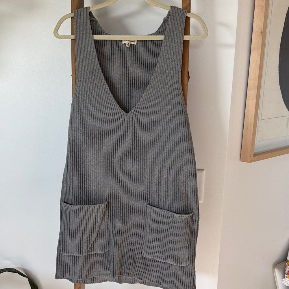 Stylish Gray Knit Mini Dress